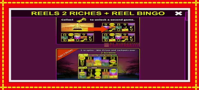 Slot machine Reels 2 Riches with Reel Bingo with access to free game online, picture 4