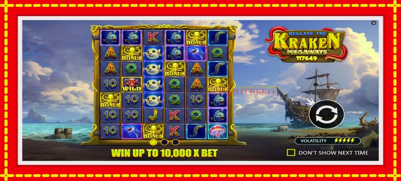 Slot machine Release the Kraken Megaways with access to free game online, picture 1