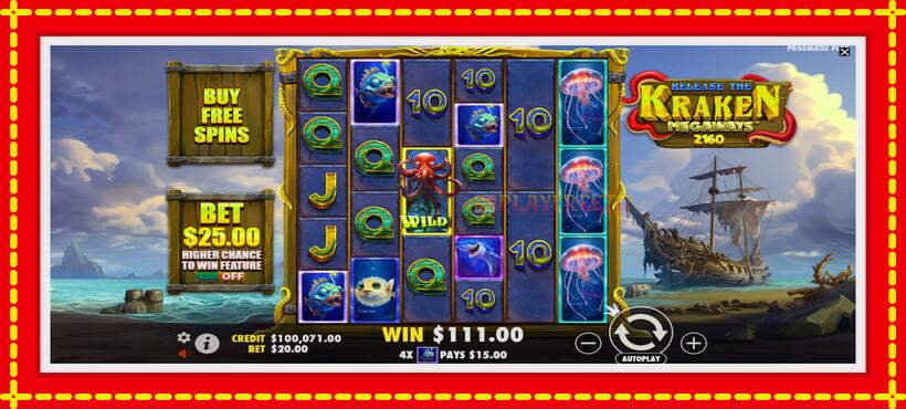 Slot machine Release the Kraken Megaways with access to free game online, picture 3