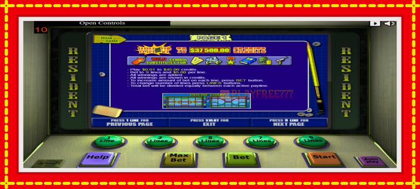 Slot machine Resident with access to free game online, picture 3