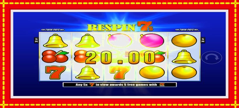 Slot machine Respin 7s with access to free game online, picture 2