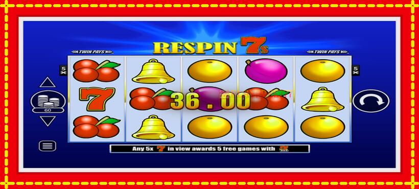 Slot machine Respin 7s with access to free game online, picture 4