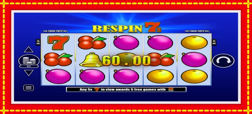 Slot machine Respin 7s with access to free game online, picture 5