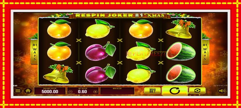 Slot machine Respin Joker 81 Xmas with access to free game online, picture 1