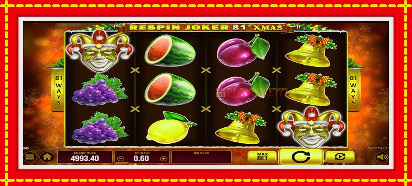 Slot machine Respin Joker 81 Xmas with access to free game online, picture 3