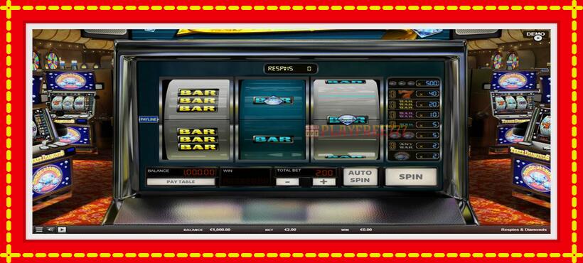 Slot machine Respins Diamonds with access to free game online, picture 2