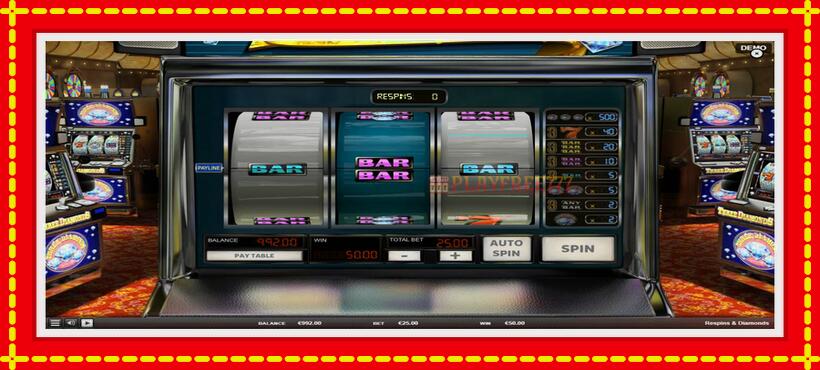 Slot machine Respins Diamonds with access to free game online, picture 3