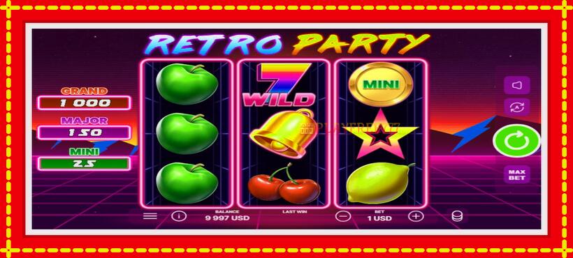 Slot machine Retro Party with access to free game online, picture 2