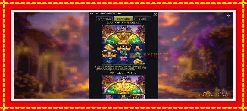 Slot machine Rhapsody of Muertos with access to free game online, picture 7