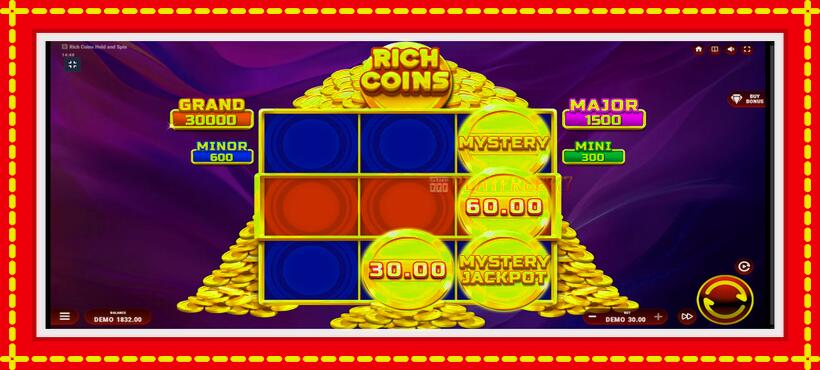 Slot machine Rich Coins Hold and Spin with access to free game online, picture 5