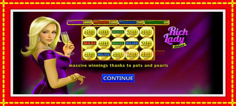 Slot machine Rich Lady Deluxe with access to free game online, picture 1