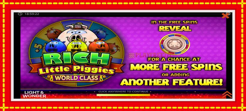 Slot machine Rich Little Piggies World Class with access to free game online, picture 1