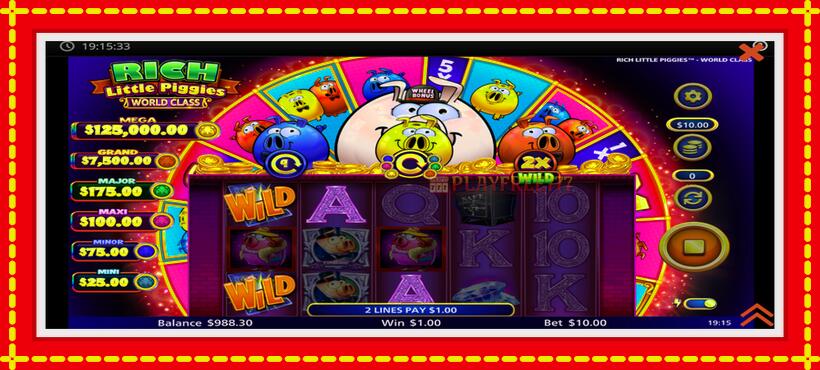 Slot machine Rich Little Piggies World Class with access to free game online, picture 3