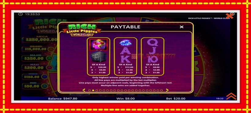 Slot machine Rich Little Piggies World Class with access to free game online, picture 6