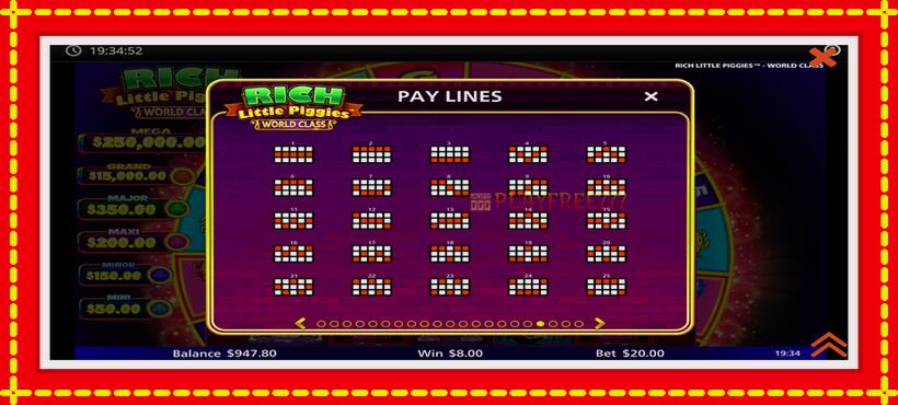 Slot machine Rich Little Piggies World Class with access to free game online, picture 7