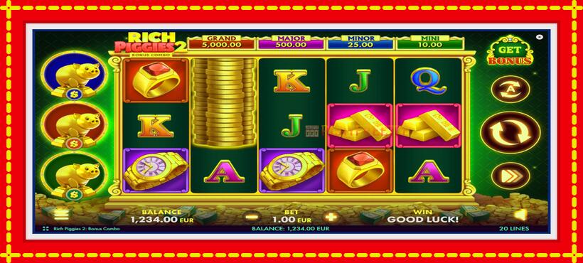 Slot machine Rich Piggies 2: Bonus Combo with access to free game online, picture 2