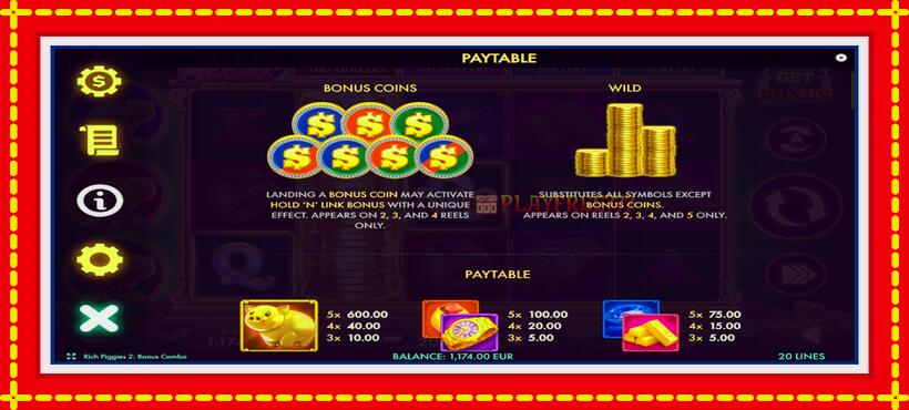 Slot machine Rich Piggies 2: Bonus Combo with access to free game online, picture 5