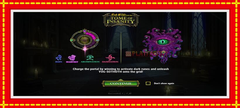 Slot machine Rich Wilde and the Tome of Insanity with access to free game online, picture 1