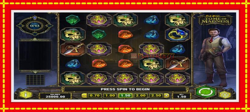 Slot machine Rich Wilde and the Tome of Madness with access to free game online, picture 1