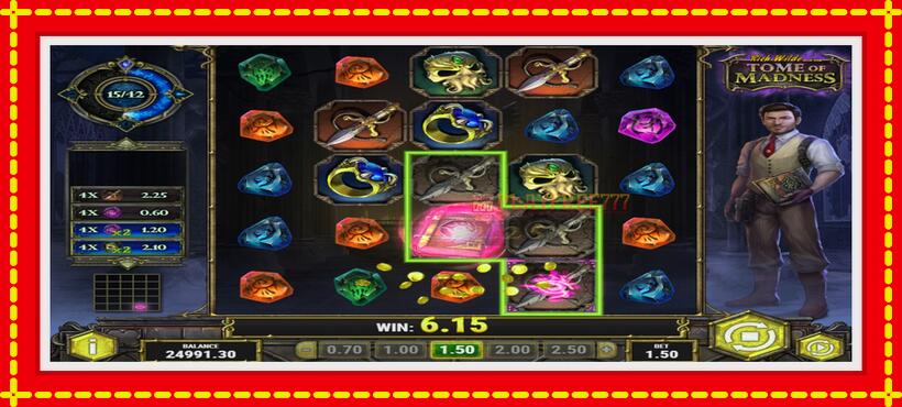 Slot machine Rich Wilde and the Tome of Madness with access to free game online, picture 3