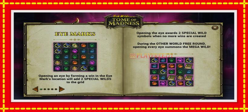 Slot machine Rich Wilde and the Tome of Madness with access to free game online, picture 4