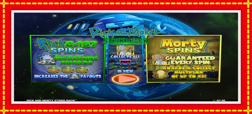 Slot machine Rick and Morty Strike Back with access to free game online, picture 1