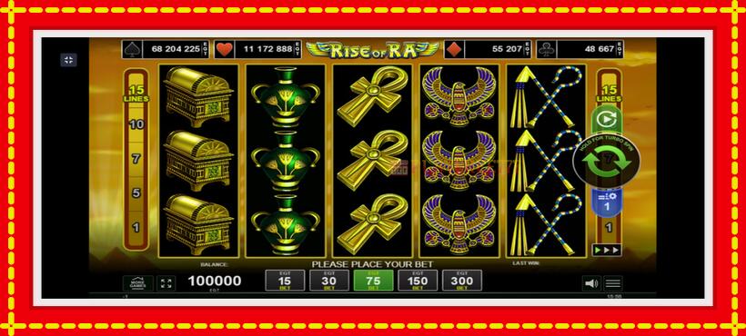 Slot machine Rise of Ra with access to free game online, picture 1