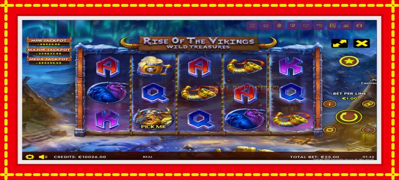 Slot machine Rise of The Vikings - Wild Treasures with access to free game online, picture 2