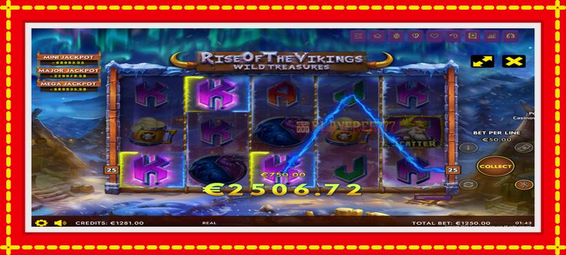 Slot machine Rise of The Vikings - Wild Treasures with access to free game online, picture 3