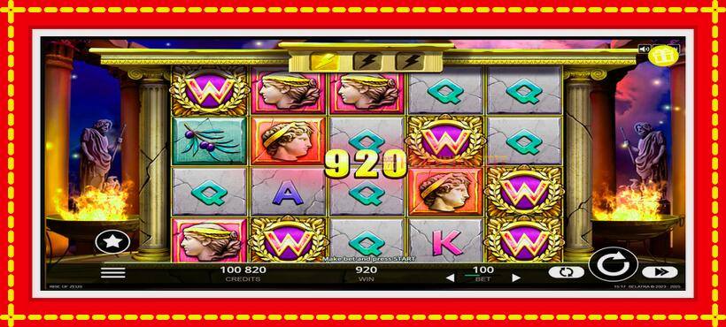 Slot machine Rise of Zeus with access to free game online, picture 2