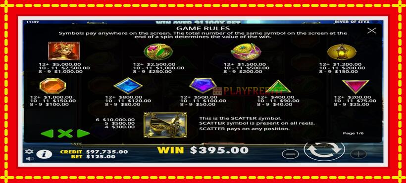 Slot machine River of Styx with access to free game online, picture 4