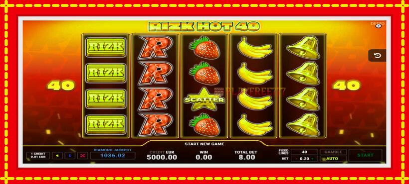 Slot machine Rizk Hot 40 with access to free game online, picture 2