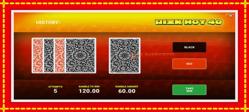 Slot machine Rizk Hot 40 with access to free game online, picture 4