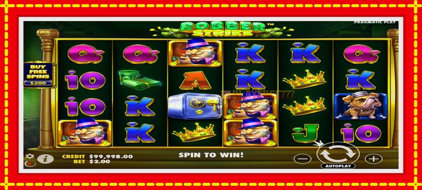 Slot machine Robber Strike with access to free game online, picture 2