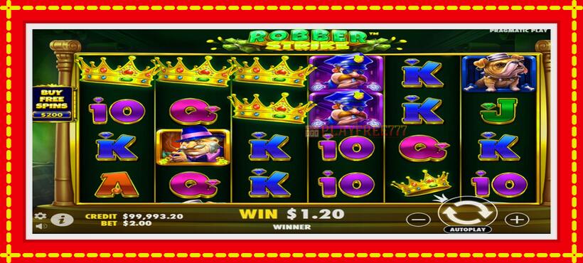 Slot machine Robber Strike with access to free game online, picture 3