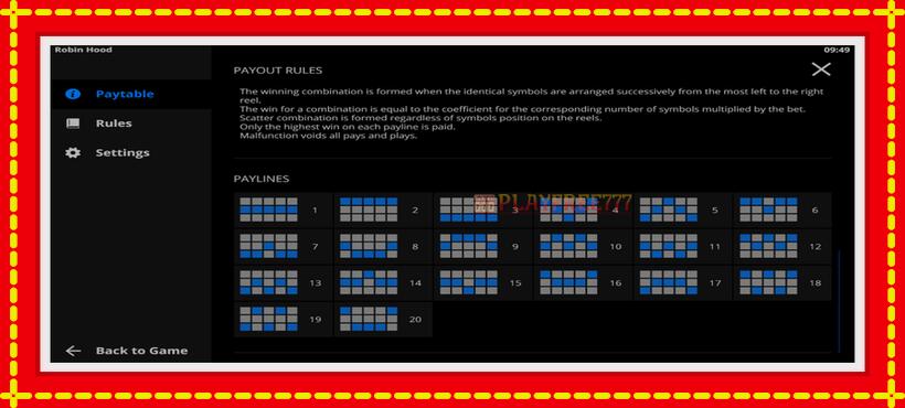 Slot machine Robin Hood with access to free game online, picture 5