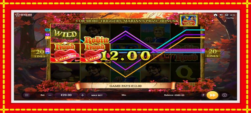 Slot machine Robin Hood Valentine with access to free game online, picture 3