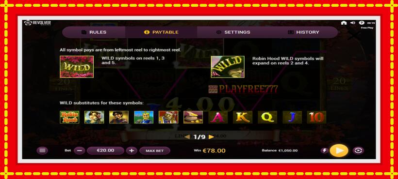 Slot machine Robin Hood Valentine with access to free game online, picture 5