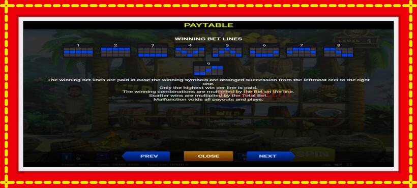 Slot machine Robinson with access to free game online, picture 7