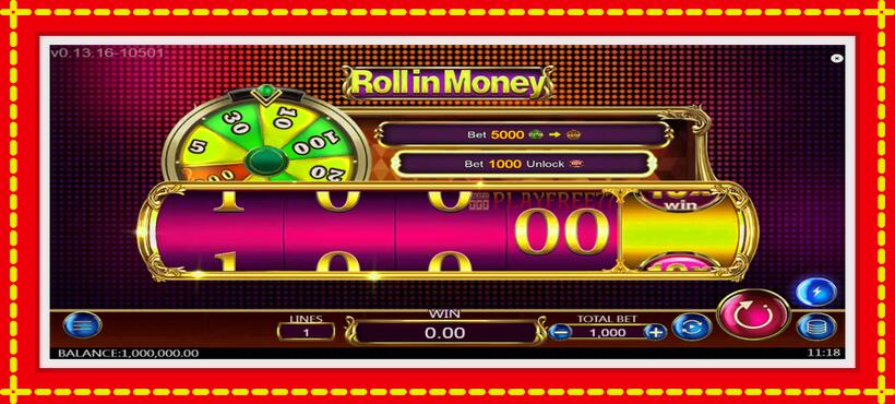 Slot machine Roll in Money with access to free game online, picture 2