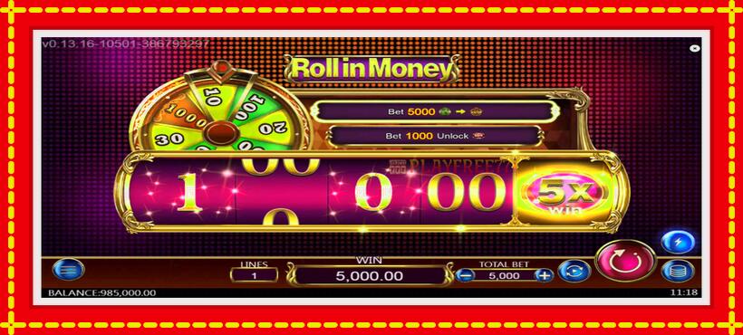 Slot machine Roll in Money with access to free game online, picture 3