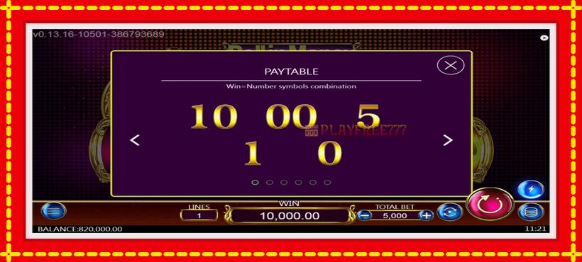 Slot machine Roll in Money with access to free game online, picture 5