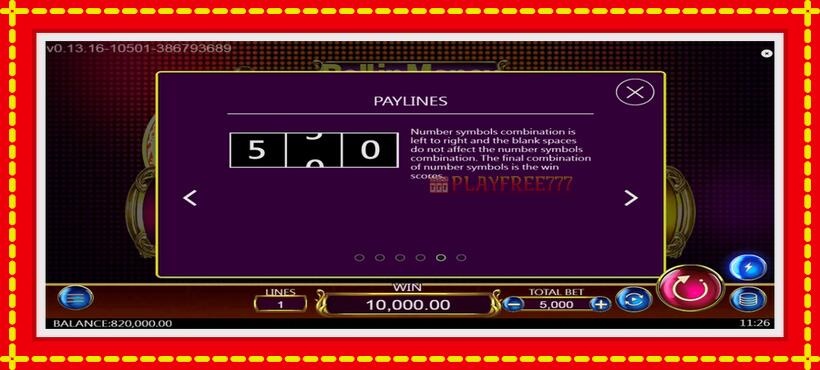 Slot machine Roll in Money with access to free game online, picture 6