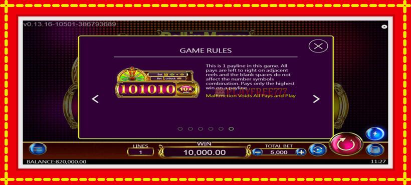 Slot machine Roll in Money with access to free game online, picture 7