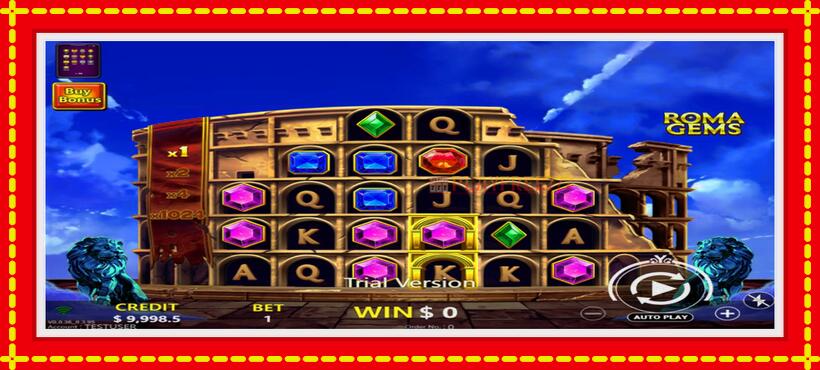 Slot machine Roma Gems with access to free game online, picture 1