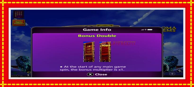 Slot machine Roma Gems with access to free game online, picture 5