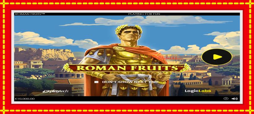 Slot machine Roman Fruits with access to free game online, picture 1