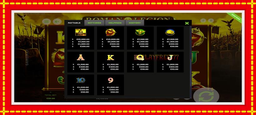 Slot machine Roman Legion Deluxe with access to free game online, picture 6