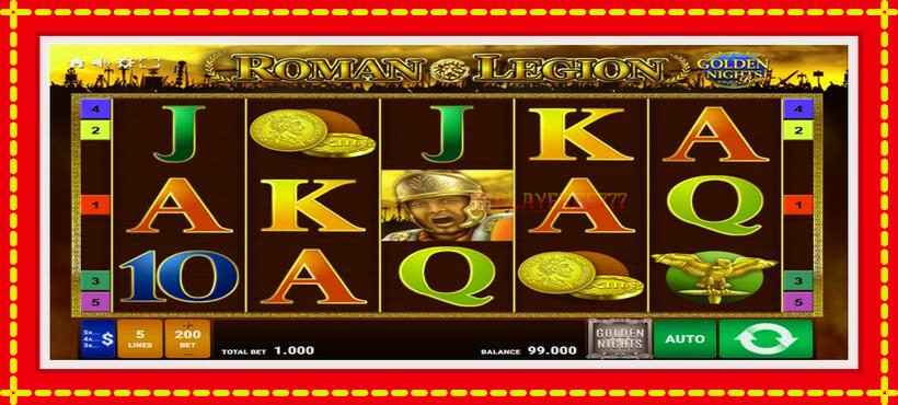 Slot machine Roman Legion Golden Nights with access to free game online, picture 1