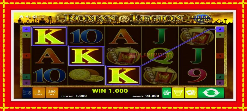 Slot machine Roman Legion Golden Nights with access to free game online, picture 2